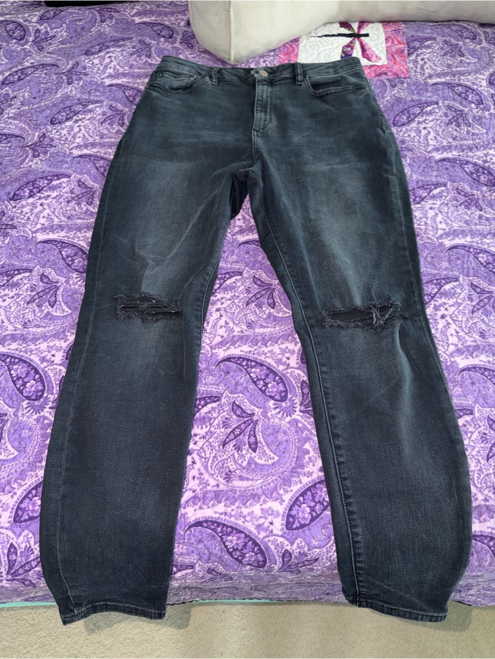 DL1961 Chrissy Ultra High Rise Porter Skinny Black Jeans